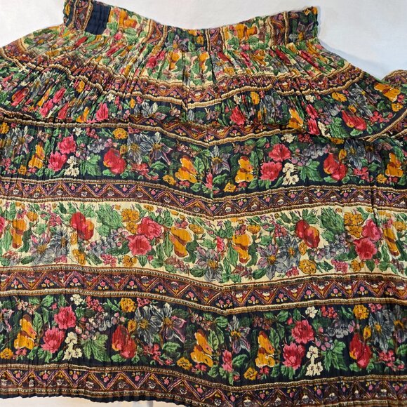 VINTAGE Semi-Sheer Festival Boho Full Peasant Silhouette Skirt OVERSIZED Size M. - Picture 11 of 17